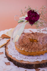 Tiramisu Ghevar with Wooden Slice
