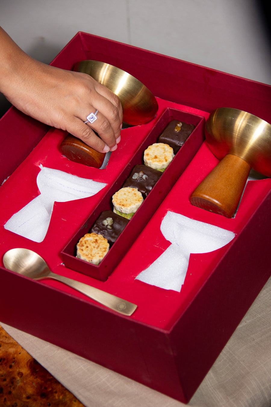 Wood & Metal Ice cream Set